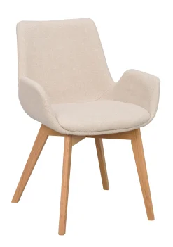 DRIMSDALE karmstol beige tyg/ekben