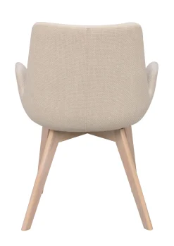 DRIMSDALE karmstol beige tyg/vitpigmenterade ekben