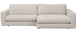 DUNCAN 3-sits soffa med schäslong H ljusgrått tyg (k3)