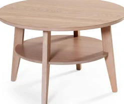 EAGLE soffbord 80 runt H 50 cm vitpigmenterad ek