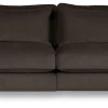 ESTELLE Casual 3,5-sits soffa traditionella ryggkuddar tyg Chester Ermine / svarta ben