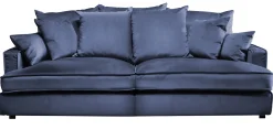 ESTELLE Chill 3-sits soffa kuvertryggkuddar tyg Meda Flint stone / svarta ben