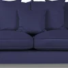 ESTELLE Chill 2,5-sits soffa kuvertryggkuddar tyg Meda Flint stone /svarta ben