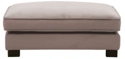 ESTELLE Fotpall 124 cm tyg Meda Dusty Pink / svarta ben