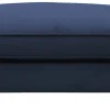 ESTELLE Fotpall 124 cm tyg Meda Flint stone / svarta ben