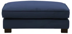 ESTELLE Fotpall 124 cm tyg Meda Flint stone / svarta ben