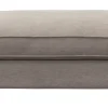 ESTELLE Fotpall 124 cm tyg More Rabbit 08 / svarta ben