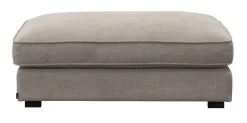 ESTELLE Fotpall 124 cm tyg More Rabbit 08 / svarta ben