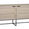 EVERETT sideboard 160 vitpigmenterad ek/svart