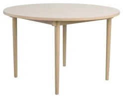 FAIRMOUNT Matbord runt Ø120 beige HPL/vitpigmenterad ek