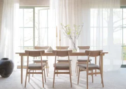 FAIRMOUNT Matbord 220x95 beige HPL/vitpigmenterad ek