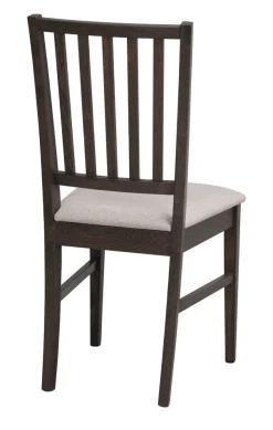 FILIPPA Stol mörkbrun ek/beige tyg