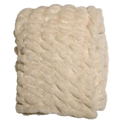 FLUFFY Pläd creme 170x130cm 95% polyester / 5% spandex Endast kemtvätt