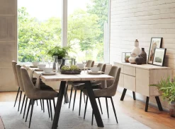 FRED matbord 240 vitpigmenterad ek/svart