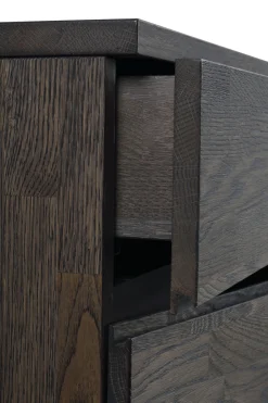FRED sideboard mörkbrun ek/svart