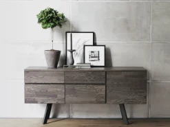 FRED sideboard mörkbrun ek/svart