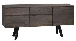 FRED sideboard mörkbrun ek/svart