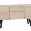 FRED sideboard vitpigmenterad ek/svart