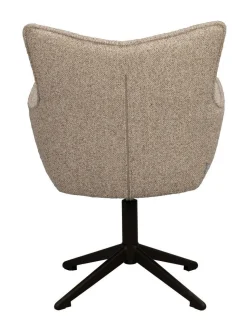 FRESNO Karmstol beige tyg/brun metallfot gung