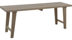 FRIZZANTE Bänk, Vitpigmenterad lackad ek, ek/mdf