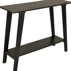 FRIZZANTE konsollbord, svart, svartlackad ek
