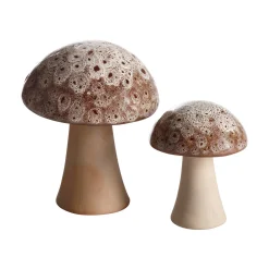 FUNGUS Dekoration liten beige 10X10X13 cm