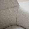 GLADSTONE karmstol ljusbeige tyg/svart metall snurr-tilt