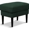 GLENDALE Fotpall tyg Centauri Green 78, svarta ben