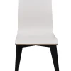 GRACY Stol vit laminat/svartbetsad ek