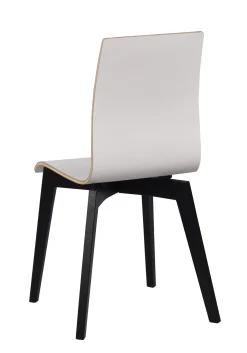 GRACY Stol vit laminat/svartbetsad ek