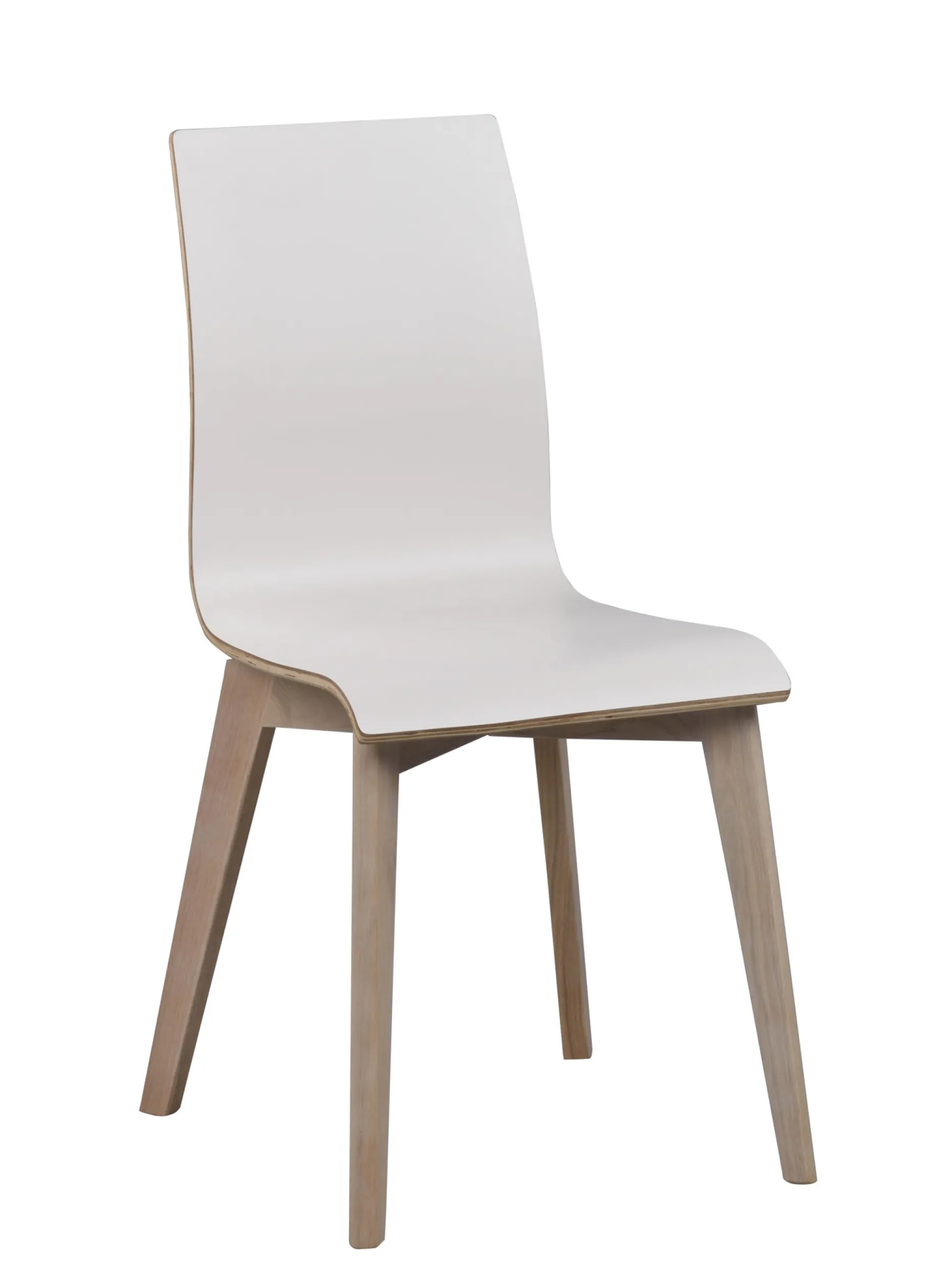 GRACY stol vit laminat/whitewash ek