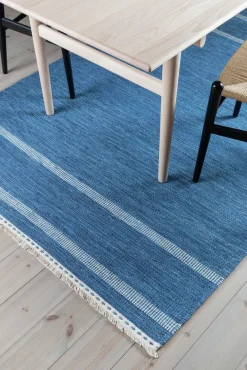 GRINDA Handtuftad matta 4, blå 200/290