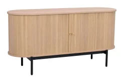 HADDINGTON sideboard 142 vitpigment ek/svart met