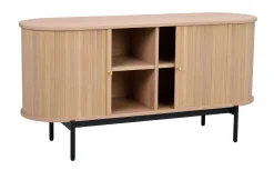 HADDINGTON sideboard 142 vitpigment ek/svart met