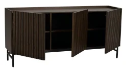 HALIFAX Sideboard 160 brun ek/svart metall