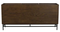 HALIFAX Sideboard 160 brun ek/svart metall