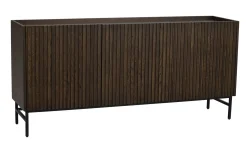 HALIFAX Sideboard 160 brun ek/svart metall