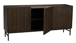HALIFAX Sideboard 160 brun ek/svart metall