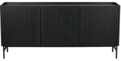 HALIFAX Sideboard 160 svart ek svart metall