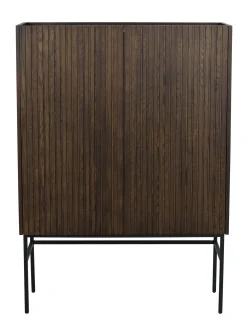 HALIFAX Skåp 100 brun ek/svart metall