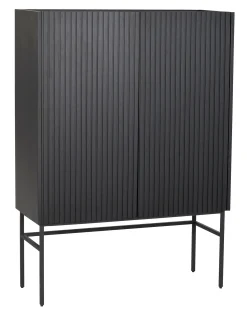 HALIFAX Skåp 100 svart ek svart metall