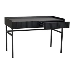 HALIFAX Skrivbord 120 svart ek/svart metall