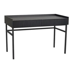 HALIFAX Skrivbord 120 svart ek/svart metall