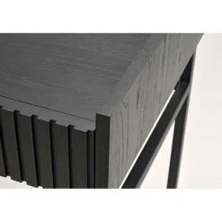 HALIFAX Skrivbord 120 svart ek/svart metall
