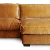 HAYLEY Soffa med divan höger tyg Vogue 9 amber ben i wenge
