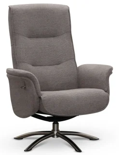 HEMSE Snurrfåtölj med pall, tyg Loft 3 beige