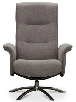 HEMSE Snurrfåtölj med pall, tyg Loft 3 beige