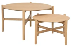 HOLTON Soffbord Ø 55cm massiv ek, mdf ekfanér bordsskiva
