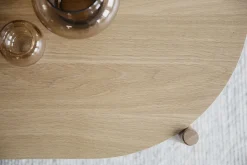 HOLTON Soffbord Ø 55cm massiv ek, mdf ekfanér bordsskiva