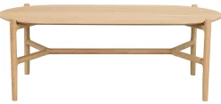HOLTON Soffbord 130cm massiv ek, mdf ekfanér bordsskiva